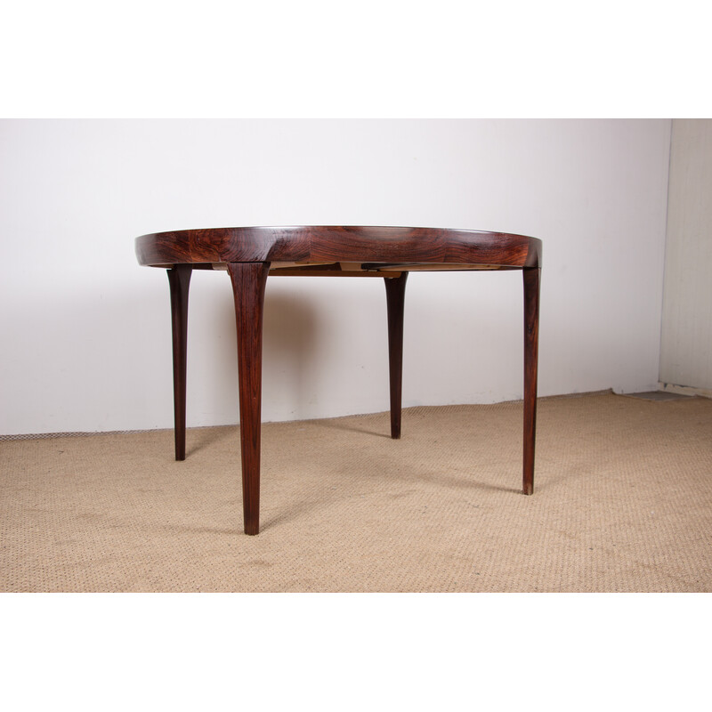 Vintage Danish extendable table in Rio rosewood by Ib Kofod-Larsen for Faarup, 1960