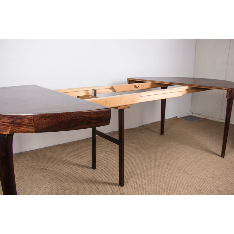 Vintage Danish extendable table in Rio rosewood by Ib Kofod-Larsen for Faarup, 1960