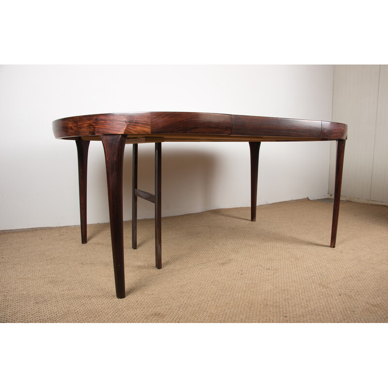 Vintage Danish extendable table in Rio rosewood by Ib Kofod-Larsen for Faarup, 1960