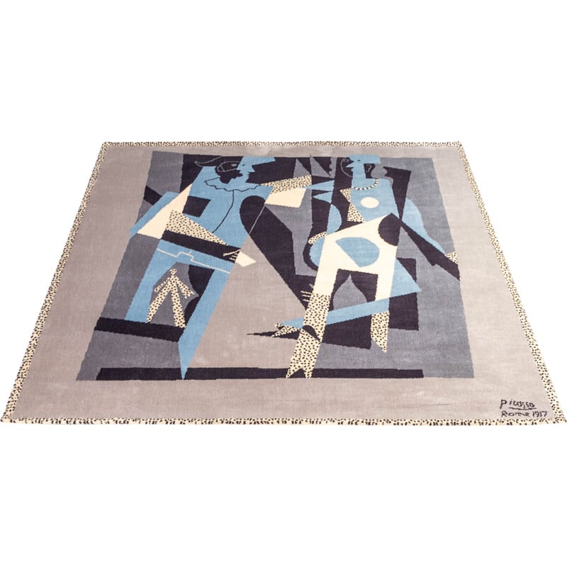 Vintage floor rug "Arlequin ymujer con colar" for Desso, Netherlands 1990s