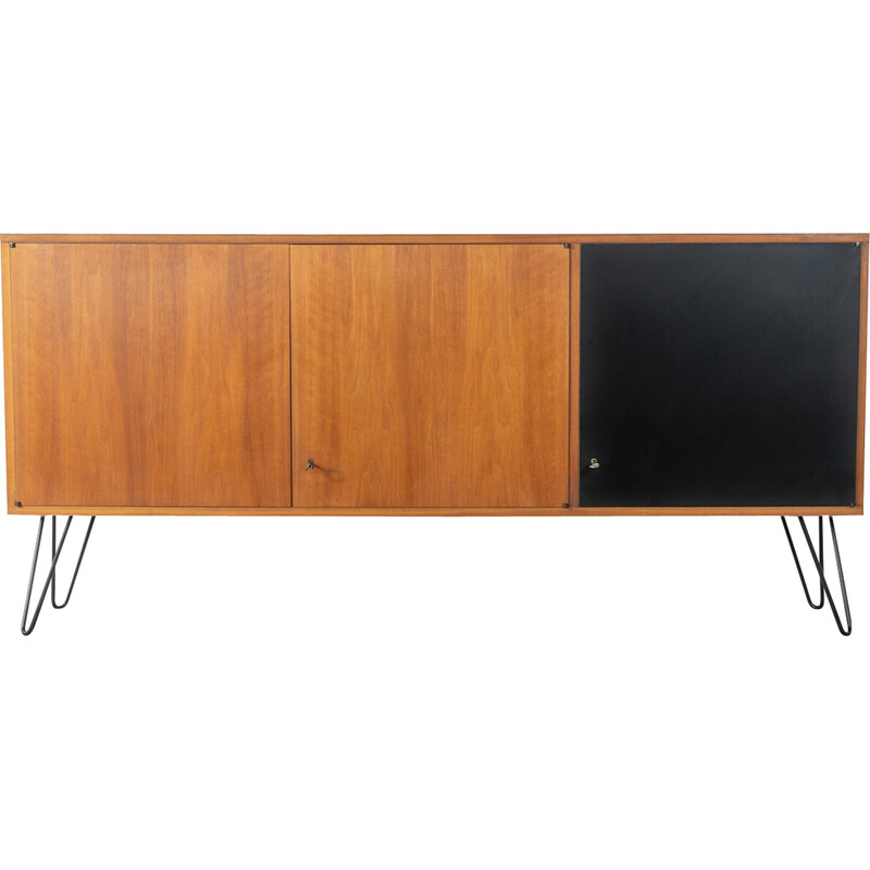 Credenza vintage in noce a tre ante, Germania 1960