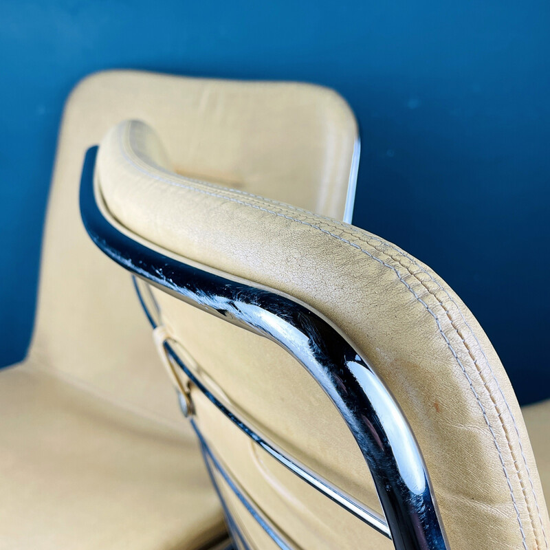 Pair of vintage italian desk chairs by Gastone Rinaldi, 1970s