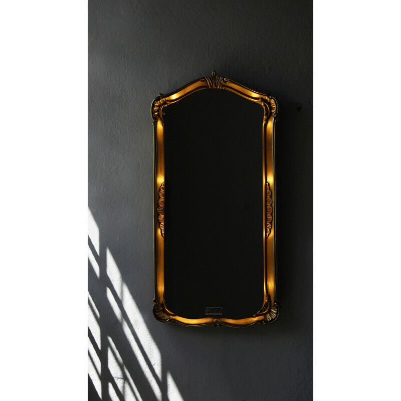 Vintage-Spiegel aus Holz von Schoninger