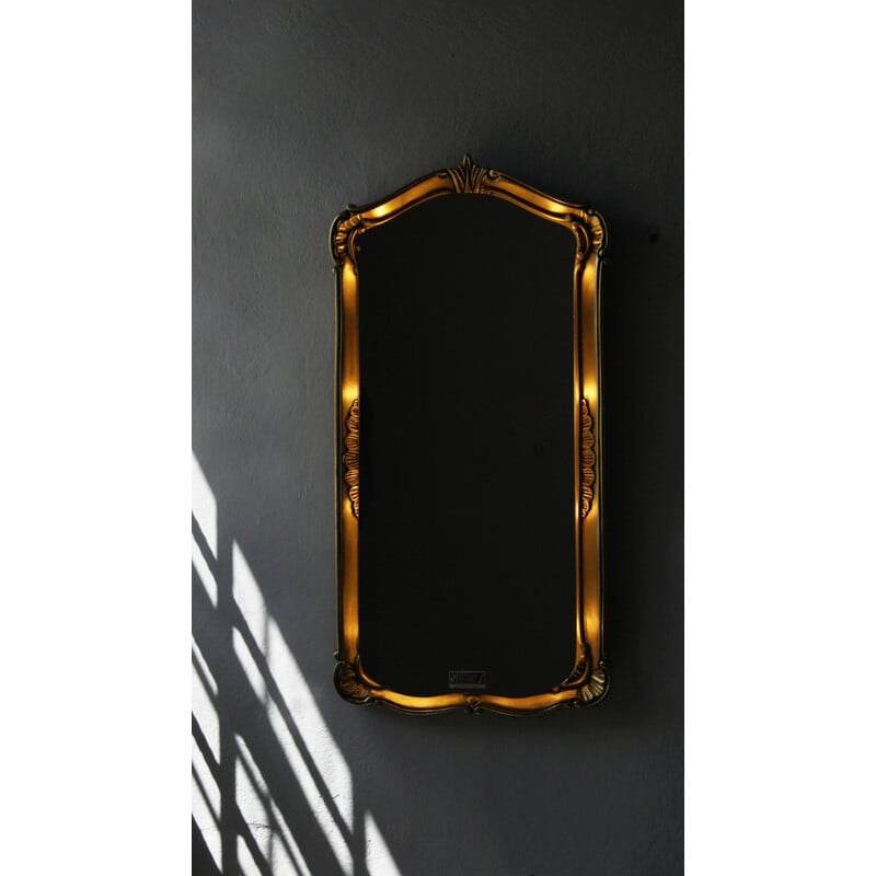Vintage wooden mirror by Schoninger