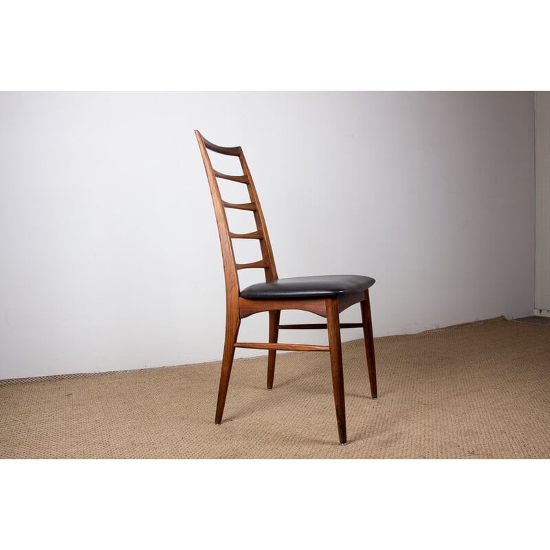 Set of 6 vintage danish dining chairs in Rio rosewood Liz model by Niels Kofoed for Koefoeds Hornslet, 1960s