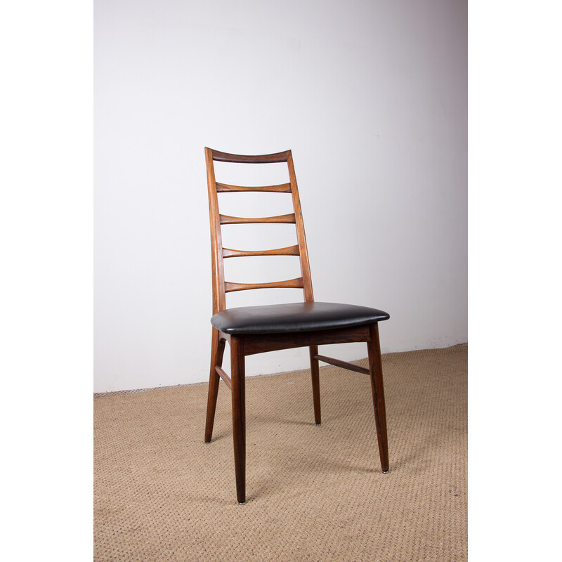 Set of 6 vintage danish dining chairs in Rio rosewood Liz model by Niels Kofoed for Koefoeds Hornslet, 1960s