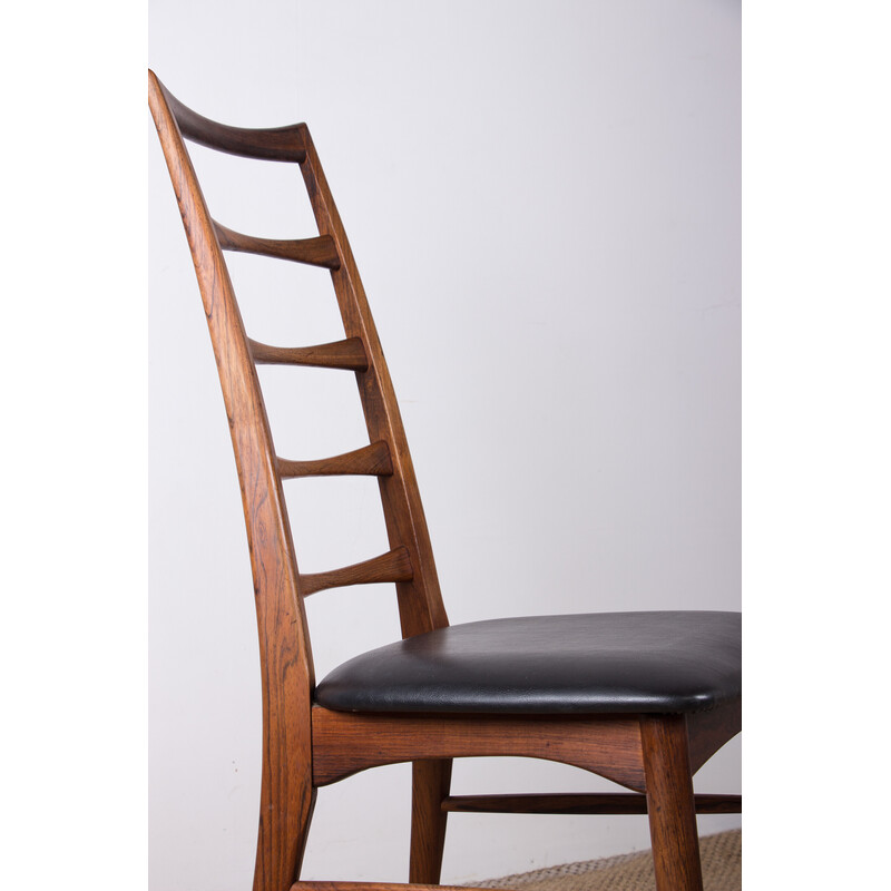 Ensemble de 6 chaises danoises vintage en palissandre de Rio modèle Liz par Niels Kofoed pour Koefoeds Hornslet, 1960