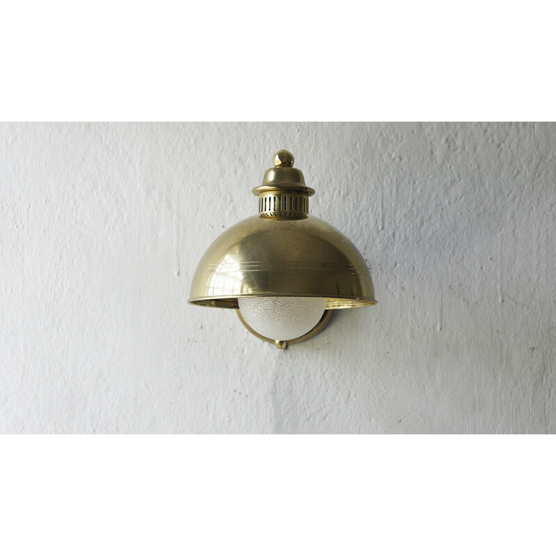 Vintage swedish brass wall lamp