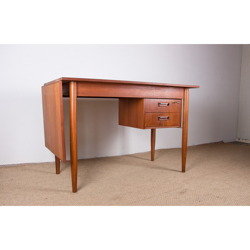 Vintage Deens teakhouten bureau van Gunnar Nielsen Tibergaard, 1960