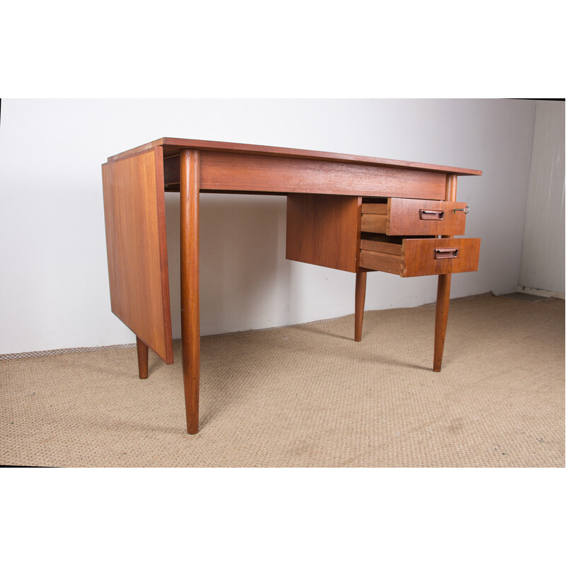 Vintage Danish teak extensible desk by Gunnar Nielsen Tibergaard, 1960