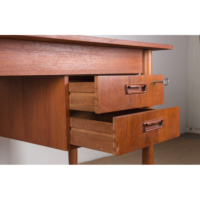 Vintage Danish teak extensible desk by Gunnar Nielsen Tibergaard, 1960