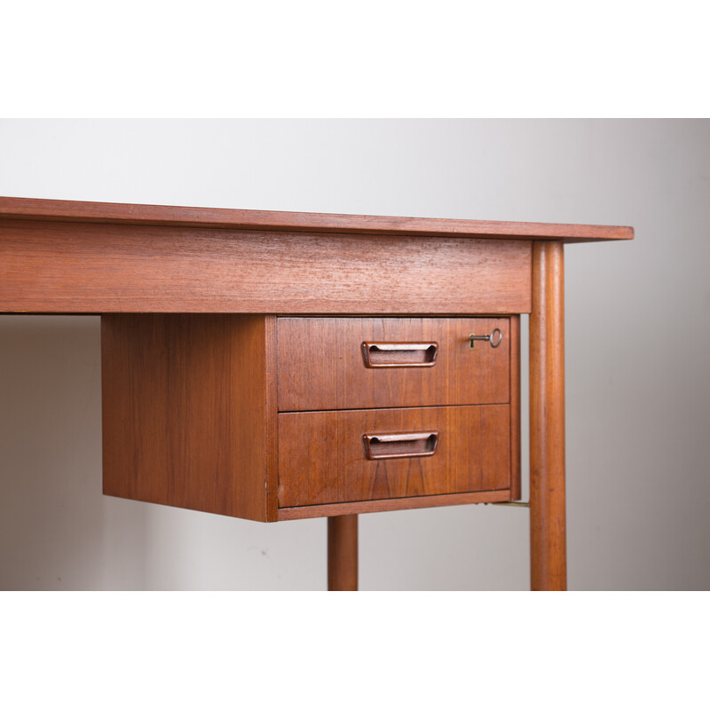 Vintage Danish teak extensible desk by Gunnar Nielsen Tibergaard, 1960