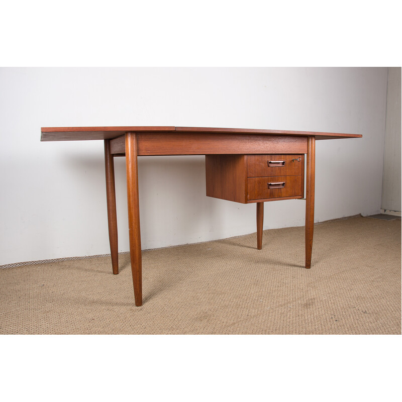 Vintage Deens teakhouten bureau van Gunnar Nielsen Tibergaard, 1960