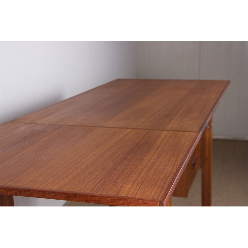 Vintage Danish teak extensible desk by Gunnar Nielsen Tibergaard, 1960