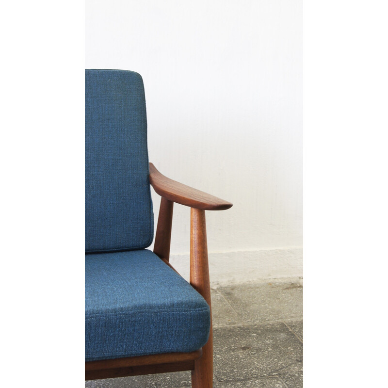 Scandinavian vintage solid teak Ge270 armchair by Hans Wegner for Getama, 1960s