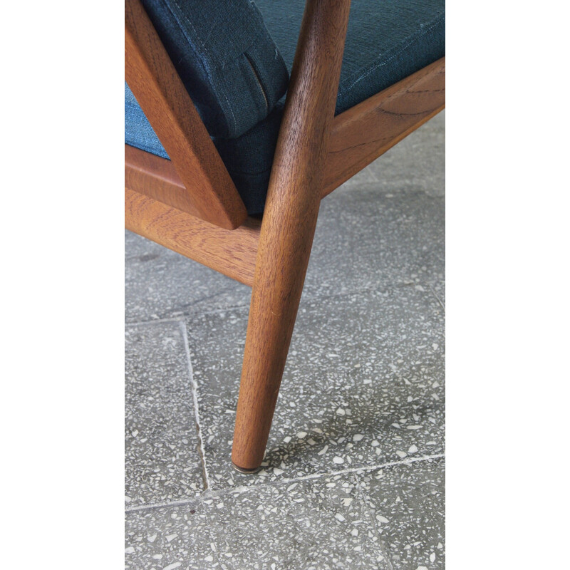 Skandinavischer Vintage-Sessel Ge270 aus massivem Teakholz von Hans Wegner für Getama, 1960