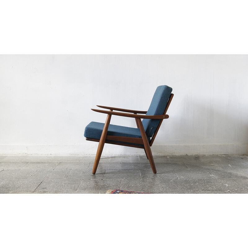 Vintage escandinavo Ge270 poltrona de teca sólida de Hans Wegner para Getama, 1960