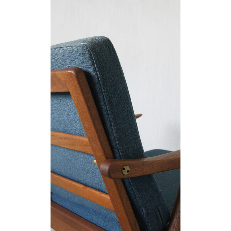 Scandinavian vintage solid teak Ge270 armchair by Hans Wegner for Getama, 1960s