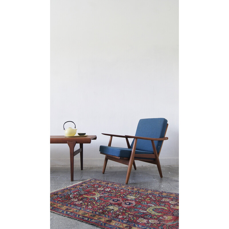 Scandinavian vintage solid teak Ge270 armchair by Hans Wegner for Getama, 1960s