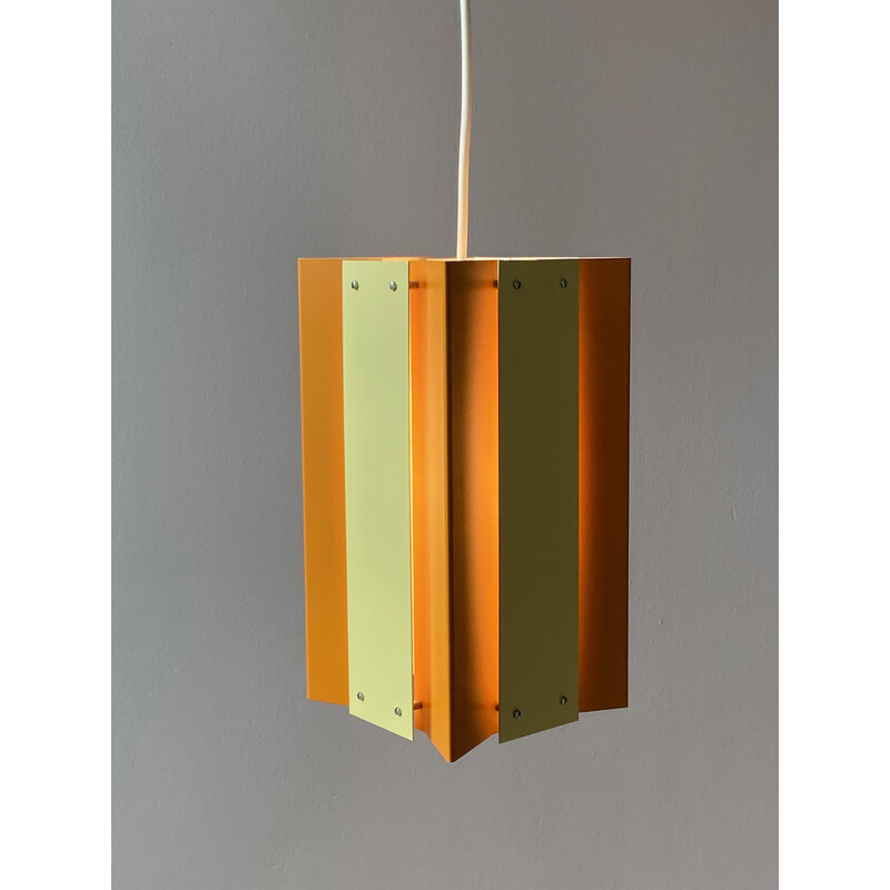 Vintage pendant lamp in metal painted by Lyfa, Denmark 1960s