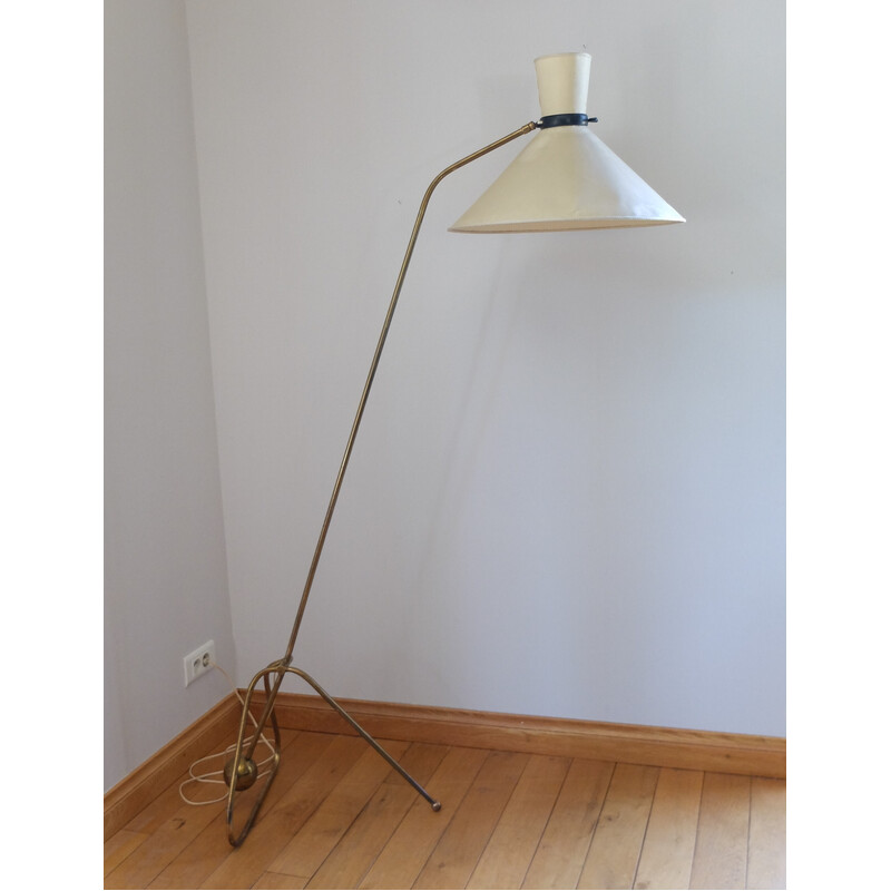 Vintage-Stehlampe mit Pendel von Maurice Flachet, 1950