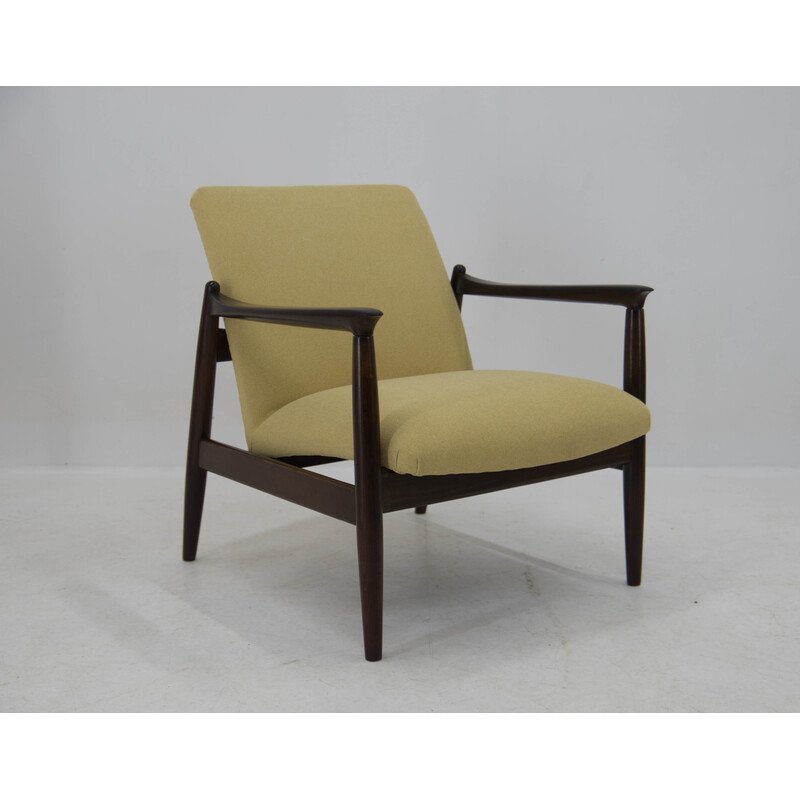 Vintage model Gfm 64 beechwood armchair by Edmund Homa, Poland 1960s