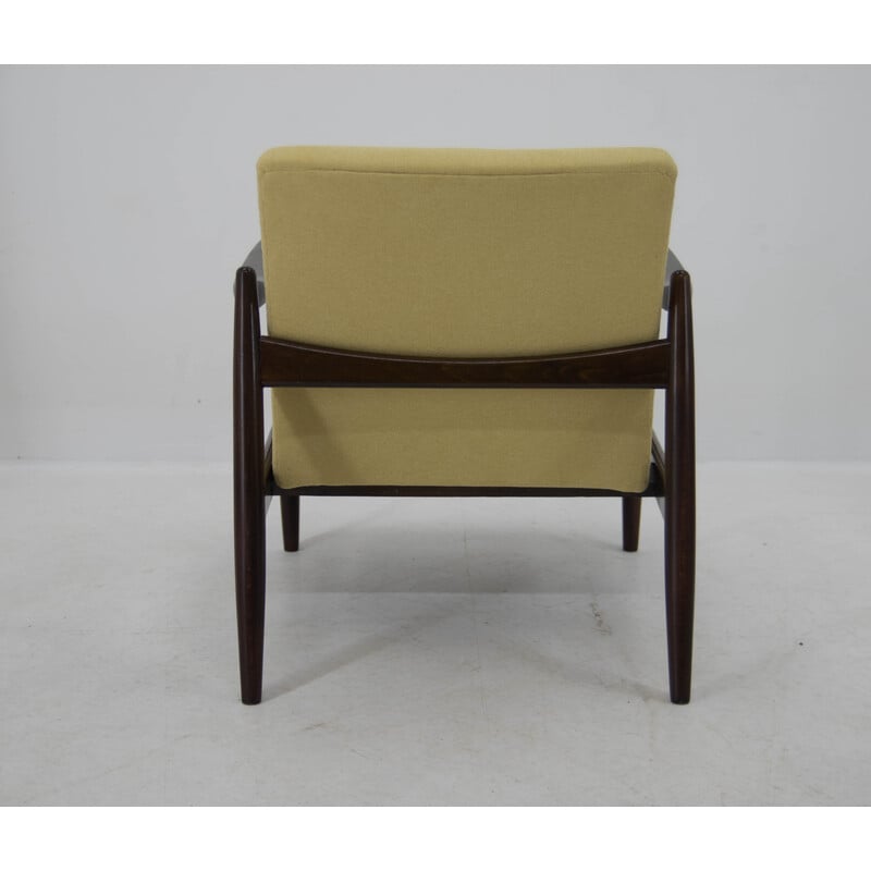 Vintage model Gfm 64 beechwood armchair by Edmund Homa, Poland 1960s