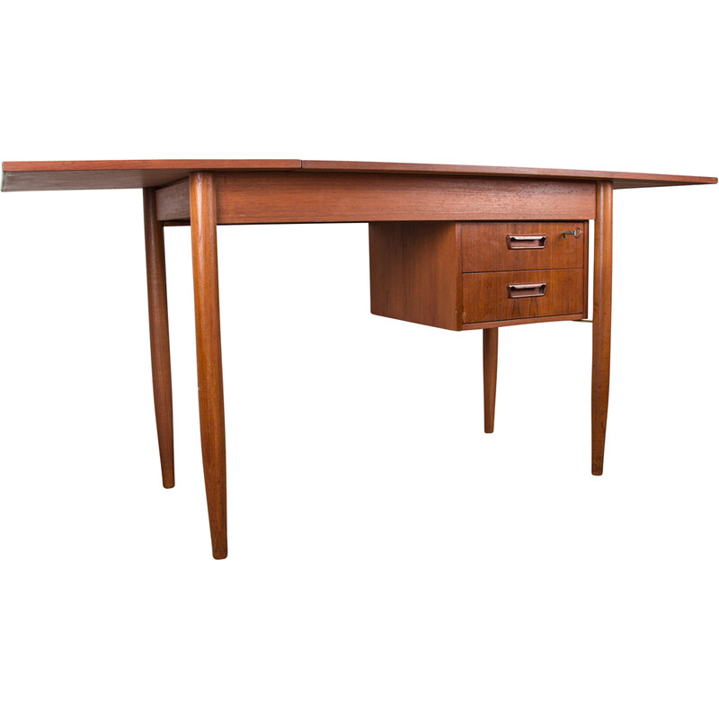 Vintage Danish teak extensible desk by Gunnar Nielsen Tibergaard, 1960