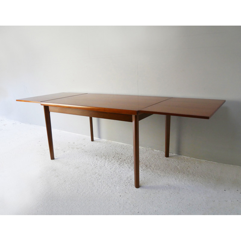 Mid century draw leaf Danish dining table by Am Mobler, 1960s