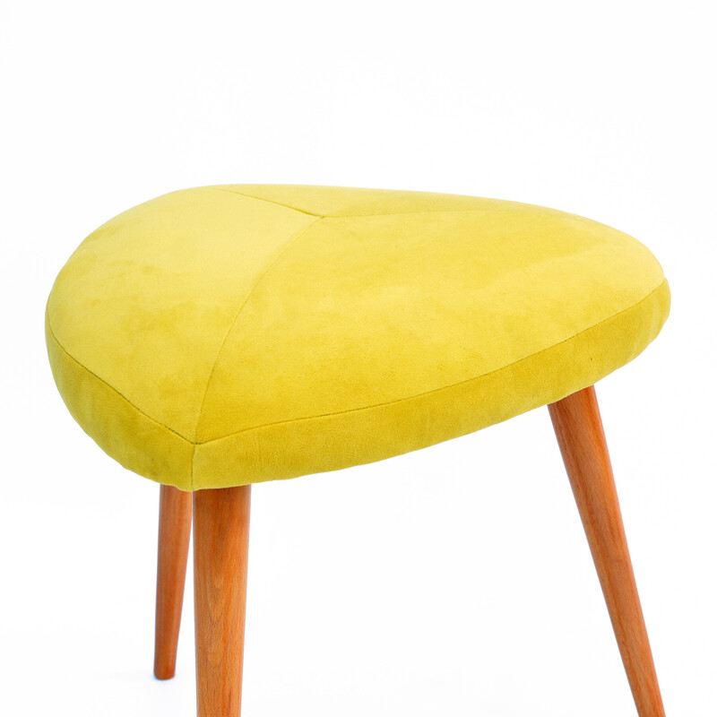 Tabouret vintage en hêtre par Veb Möbel Insdustie Oelsa-Rabenau, Allemagne 1960