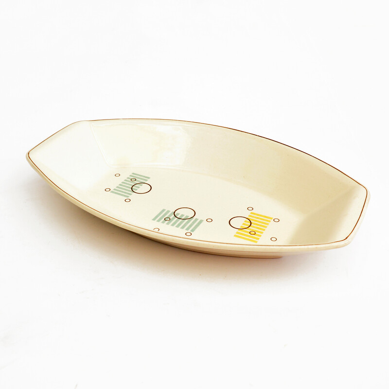 Vintage ceramic platter by Veb Steingutwerk Torgau, Germany 1950s