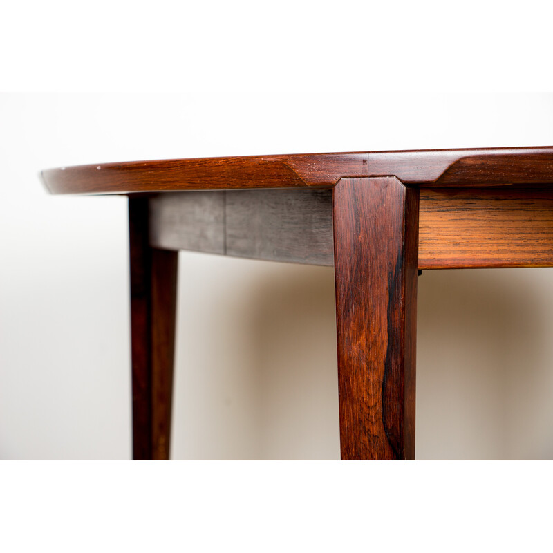 Mesa dinamarquesa Vintage no Rio Rosewood por Henry Rosengren Hansen para Brande Mobelindustri, Dinamarca 1960