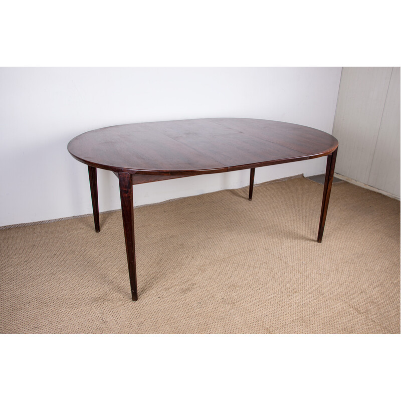 Mesa dinamarquesa Vintage no Rio Rosewood por Henry Rosengren Hansen para Brande Mobelindustri, Dinamarca 1960