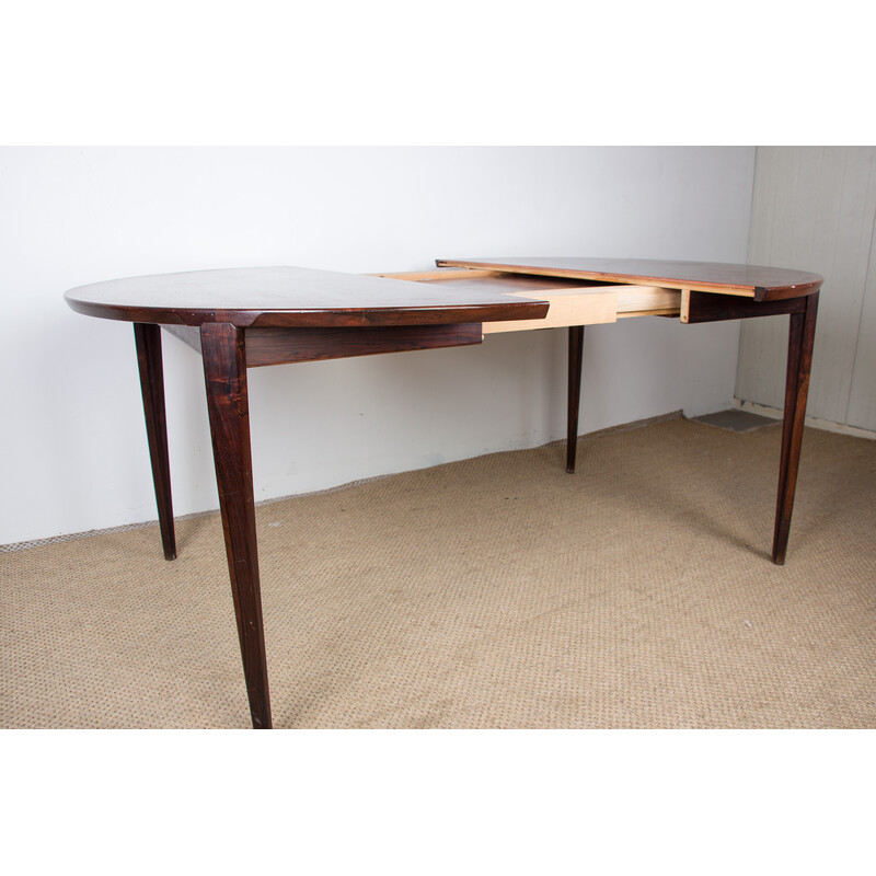 Mesa dinamarquesa Vintage no Rio Rosewood por Henry Rosengren Hansen para Brande Mobelindustri, Dinamarca 1960