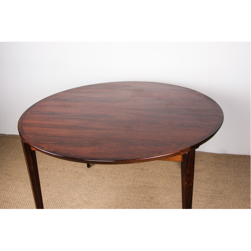 Mesa dinamarquesa Vintage no Rio Rosewood por Henry Rosengren Hansen para Brande Mobelindustri, Dinamarca 1960