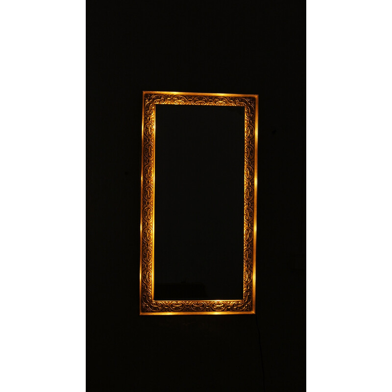 Espejo de madera vintage de Schoninger