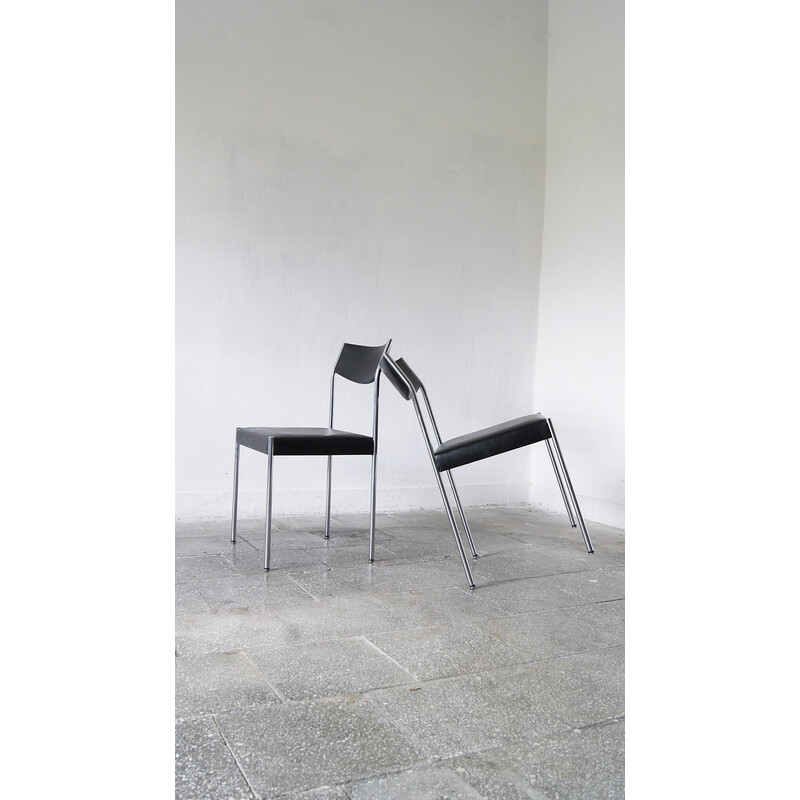 Par de cadeiras de contraplacado vintage de Edlef Bandixen para Dietiker, Suíça nos anos 60