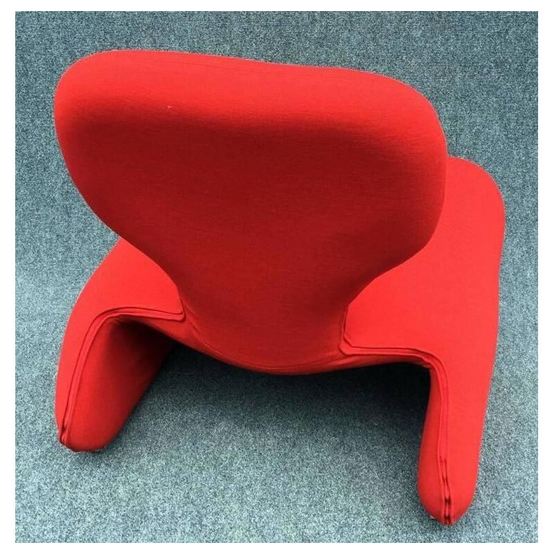 Airborne red "Djinn" easy chair, Olivier MOURGUE - 1960s