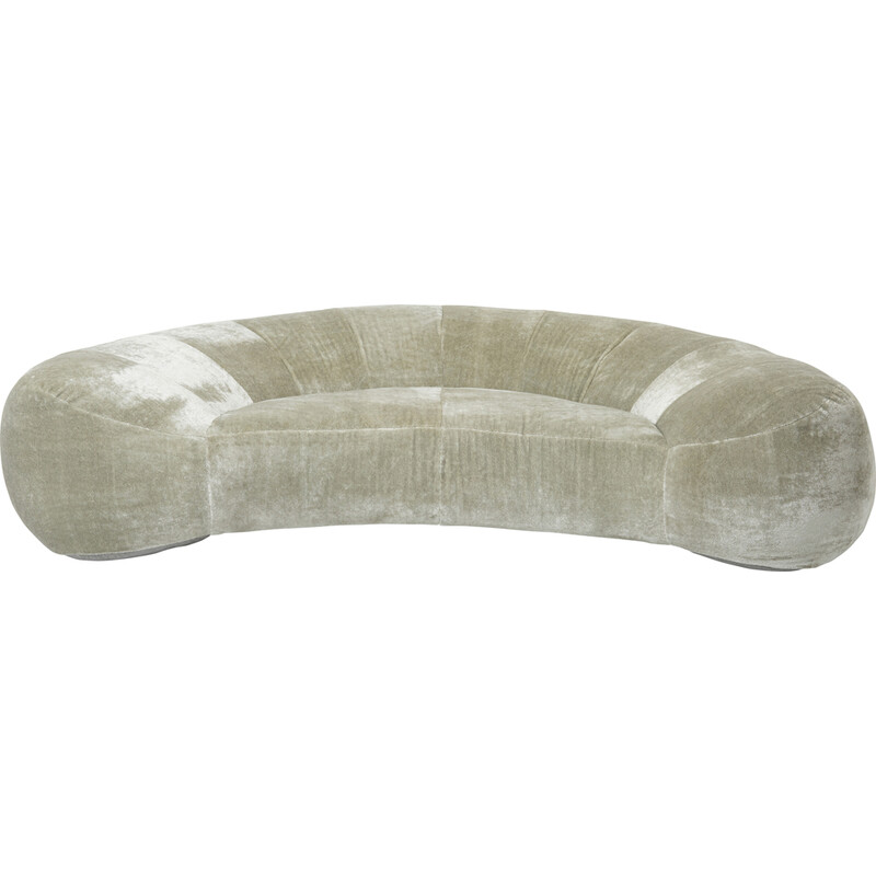 Vintage crescent sofa by Raphaël Raffel for Honoré Paris, 1970