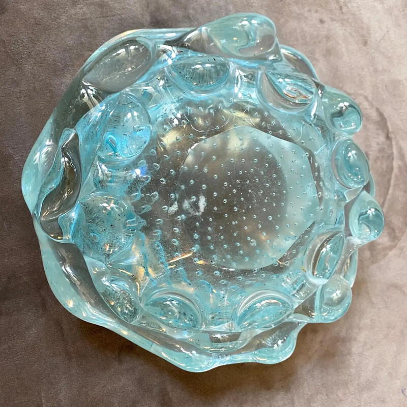 Cenicero vintage de cristal de Murano de Barovier, 1970