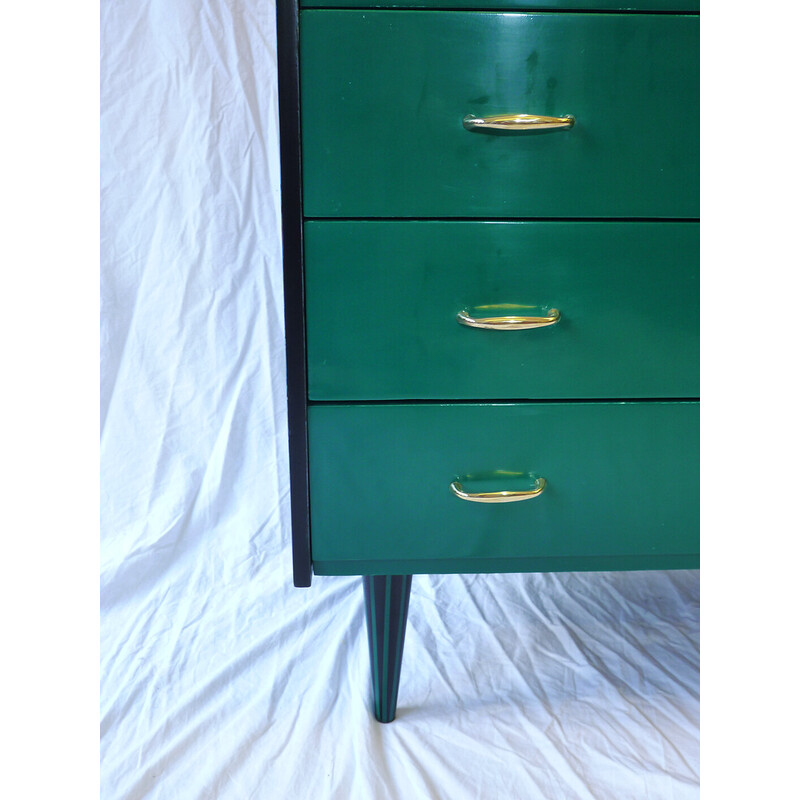 Vintage chest of 4 drawers lacquered