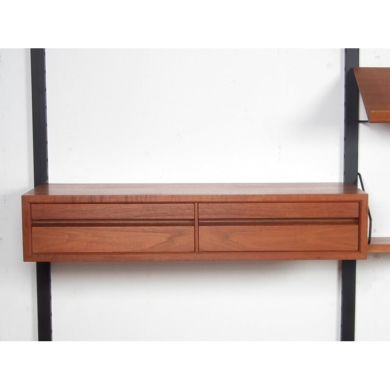 Danish "Royal System" for wall in teak, Poul CADOVIUS - 1950s