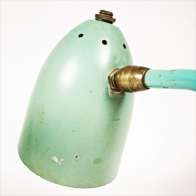 Lampe de chevet vintage turquoise - 1960