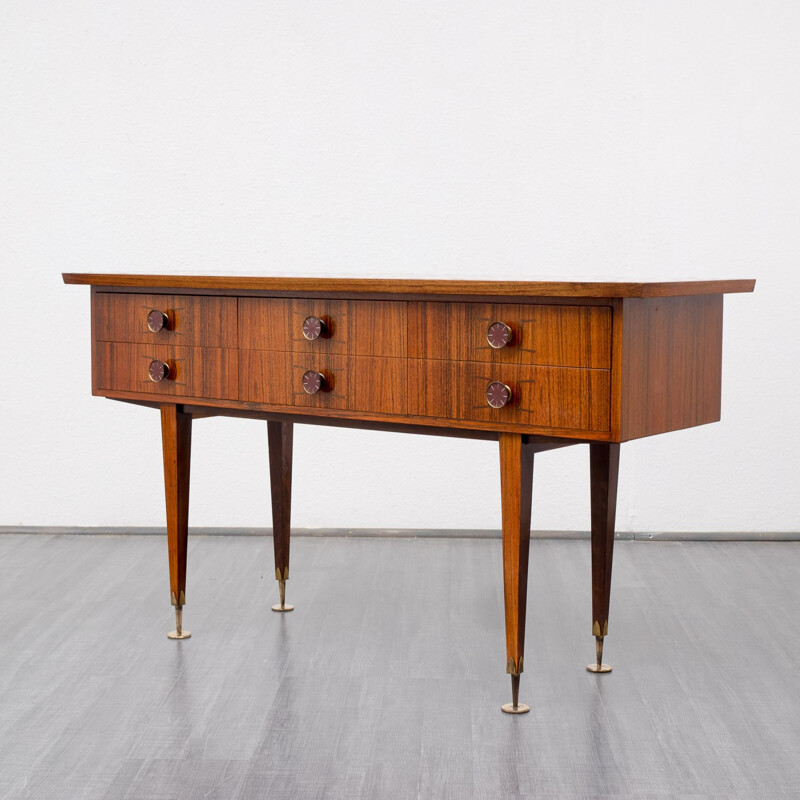 Chest of drawers in rosewood and mosaic - 1960s