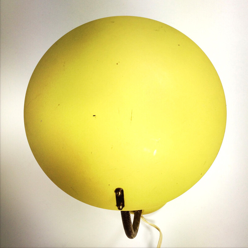 Mid-century yellow bedside lamp - 1970s