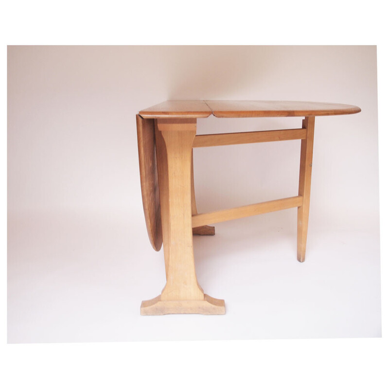 Vintage Ercol folding table with 2 leaves, 1960s-1970s