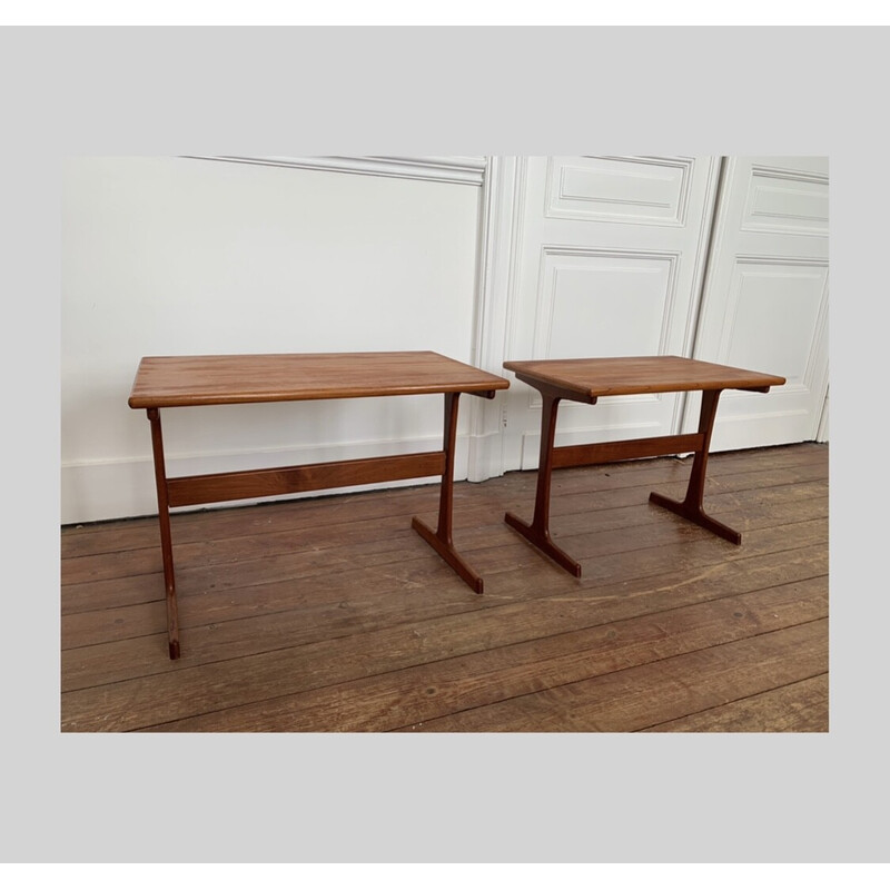 Vintage Danish teak nesting tables, 1950s-1960s