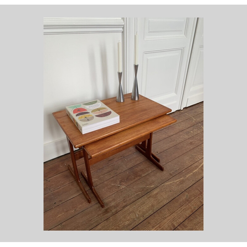 Vintage Danish teak nesting tables, 1950s-1960s