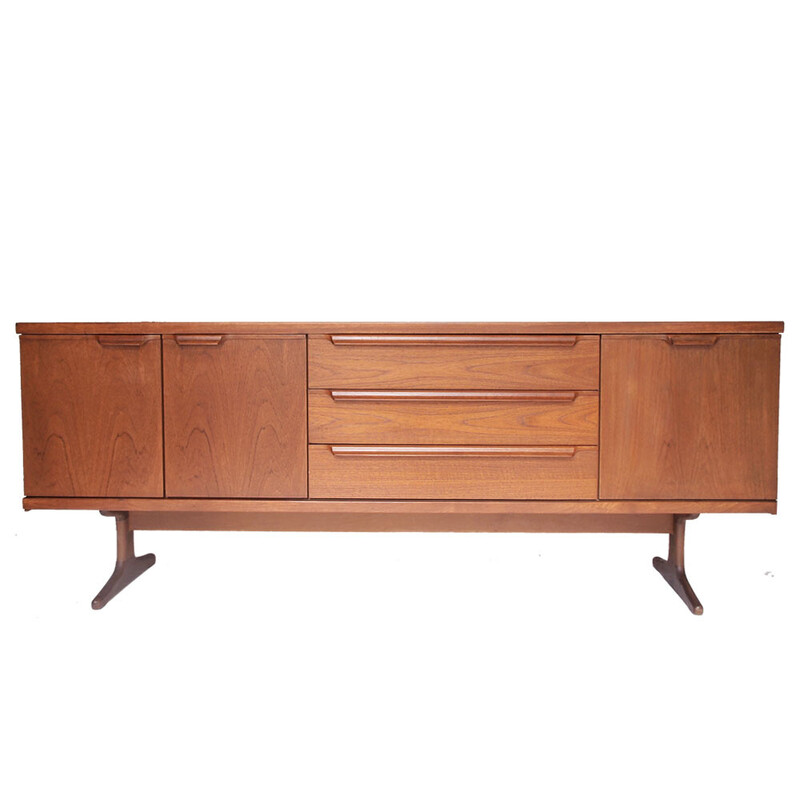 Vintage Scandinavian sideboard in honey teak, 1960s