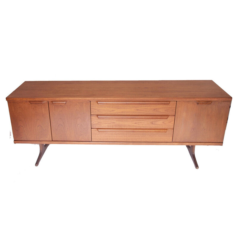 Credenza scandinava in teak color miele, 1960